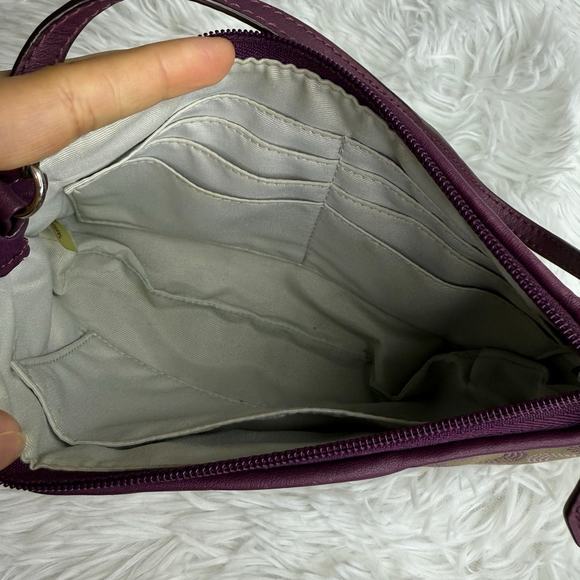 COACH y2k Purple Signature Canvas Wristlet Mini Purse - Picture 7 of 11